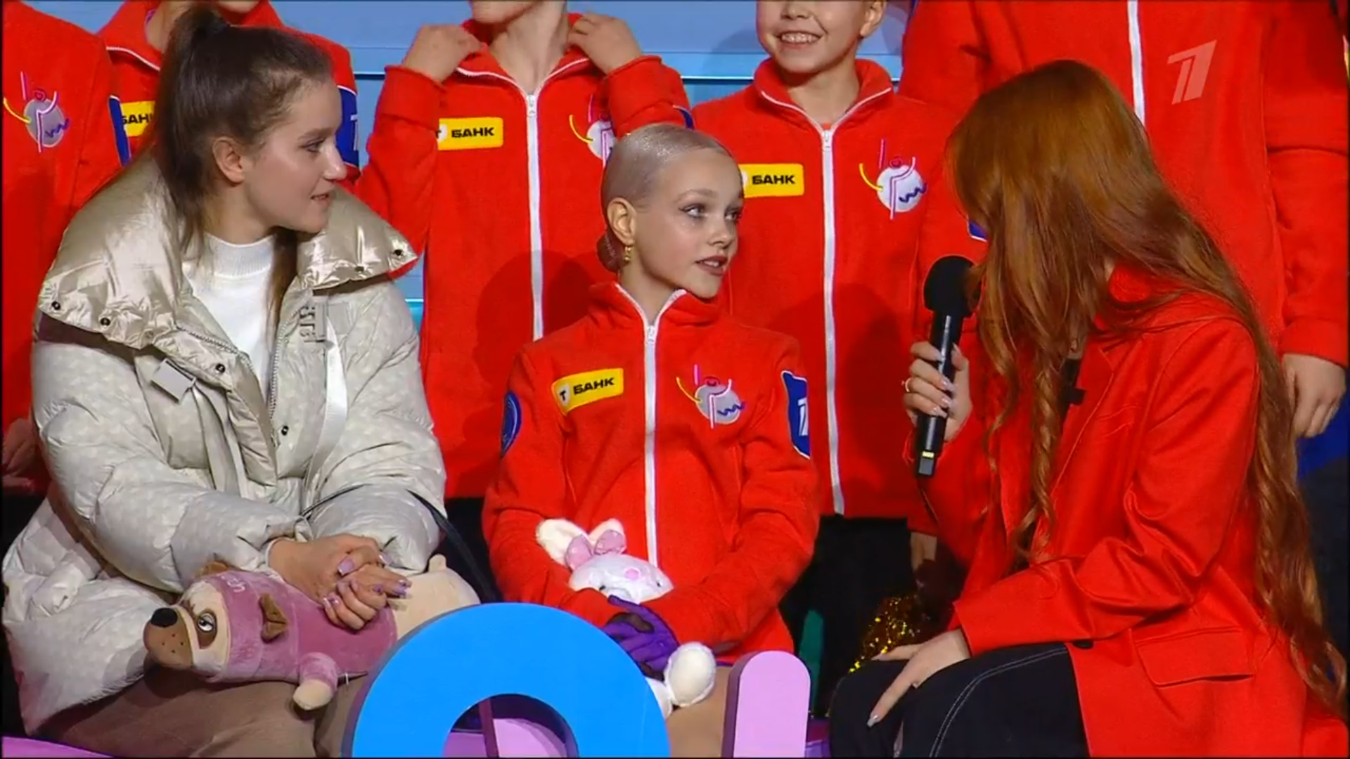 Елена Костылева после проката. Фото: стоп-кадр прямого эфира 