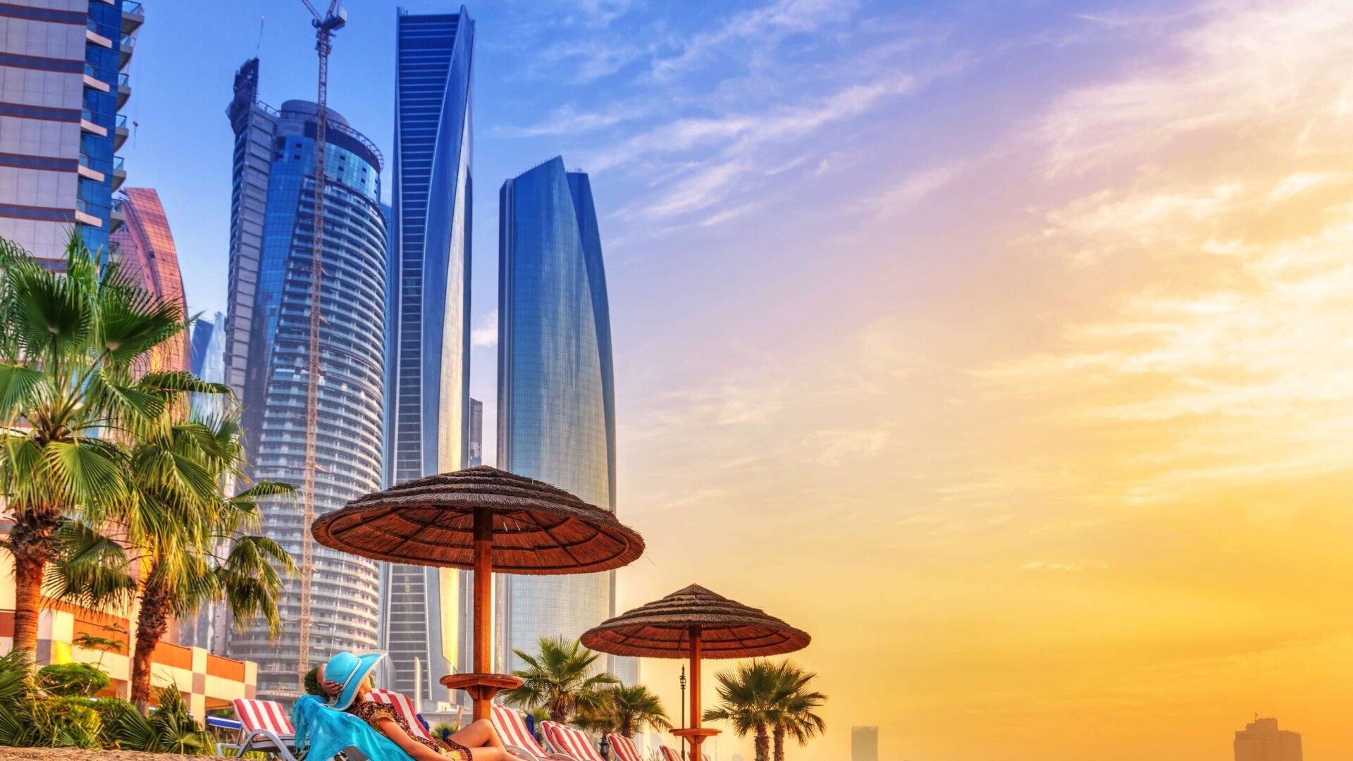 Солнечный отдых на пляже Персидского залива